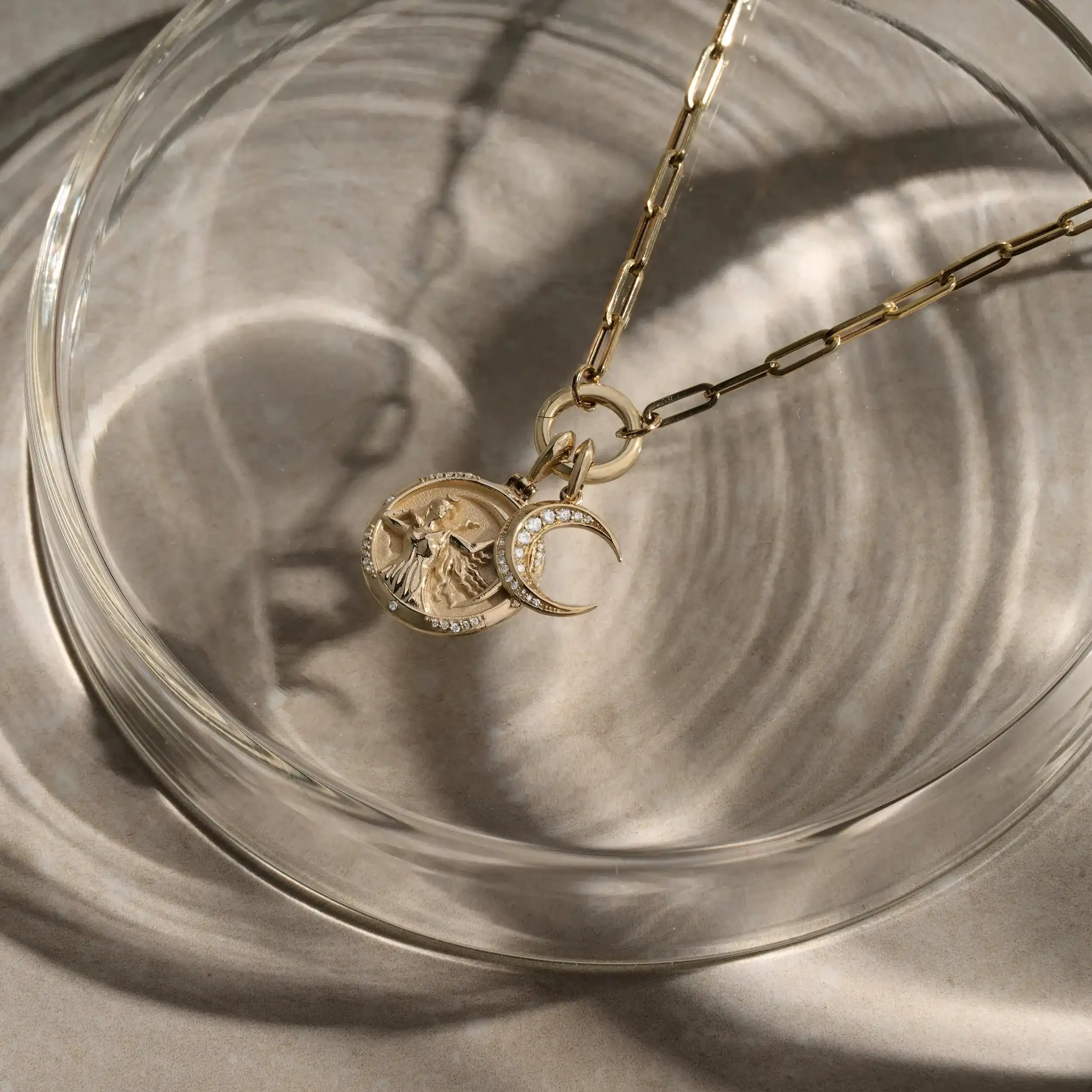 Diamond Twisted Moon Necklace - Image 5