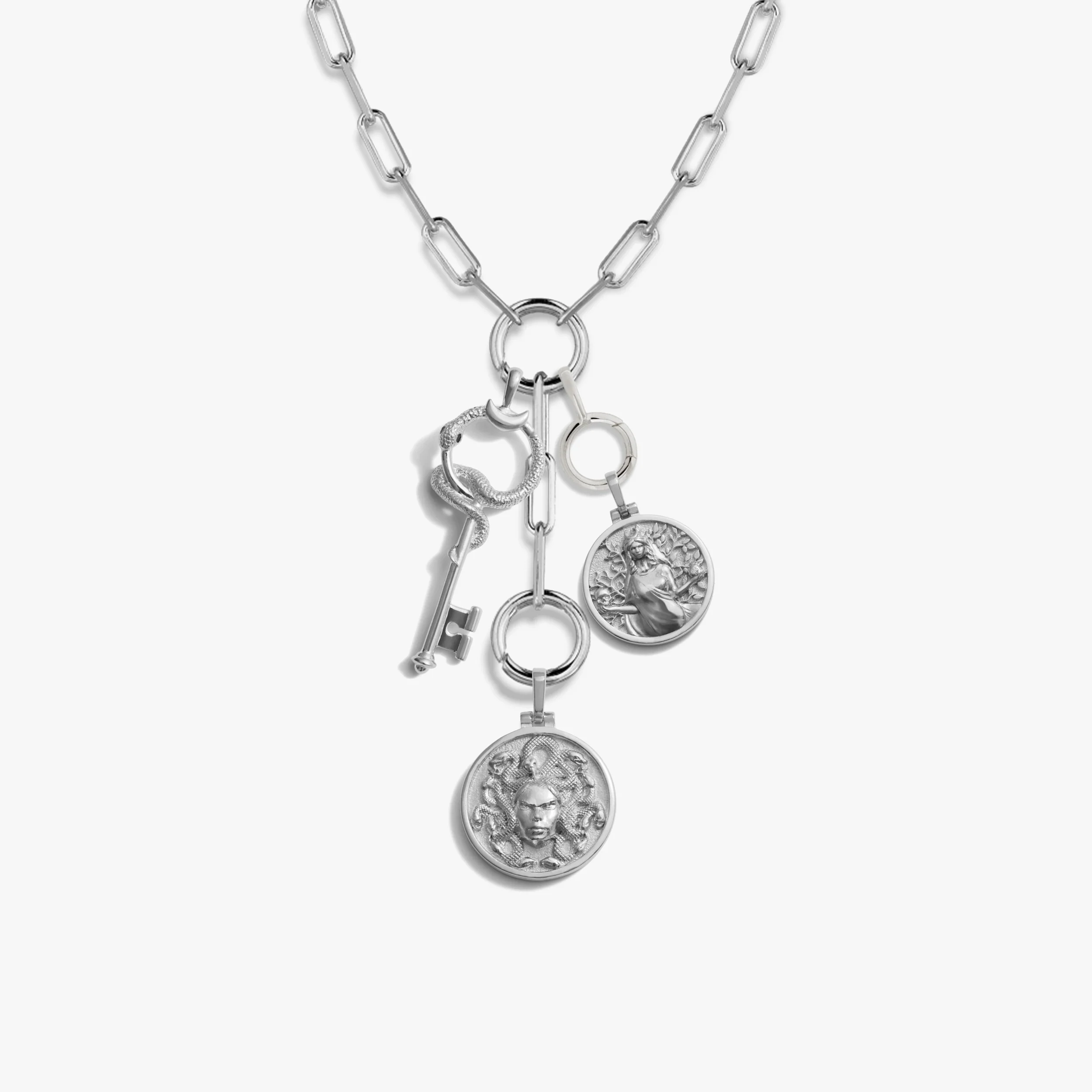 Snake in the Garden Charm Lariat Necklace - Image 3