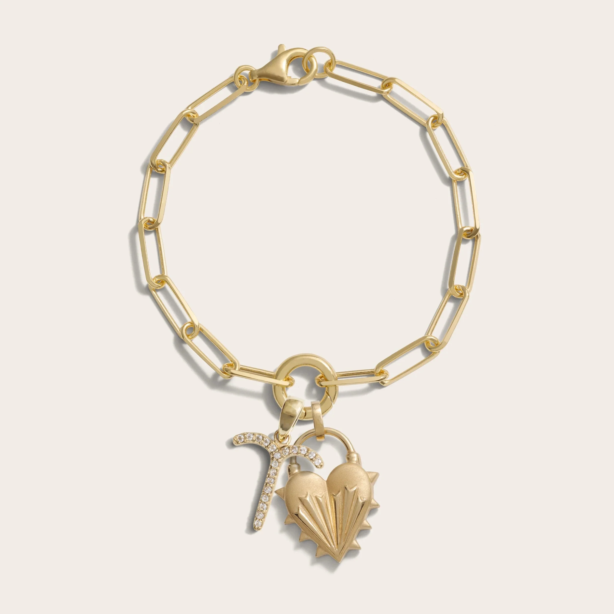 Spiked Heart Zodiac Charm Bracelet - Image 10
