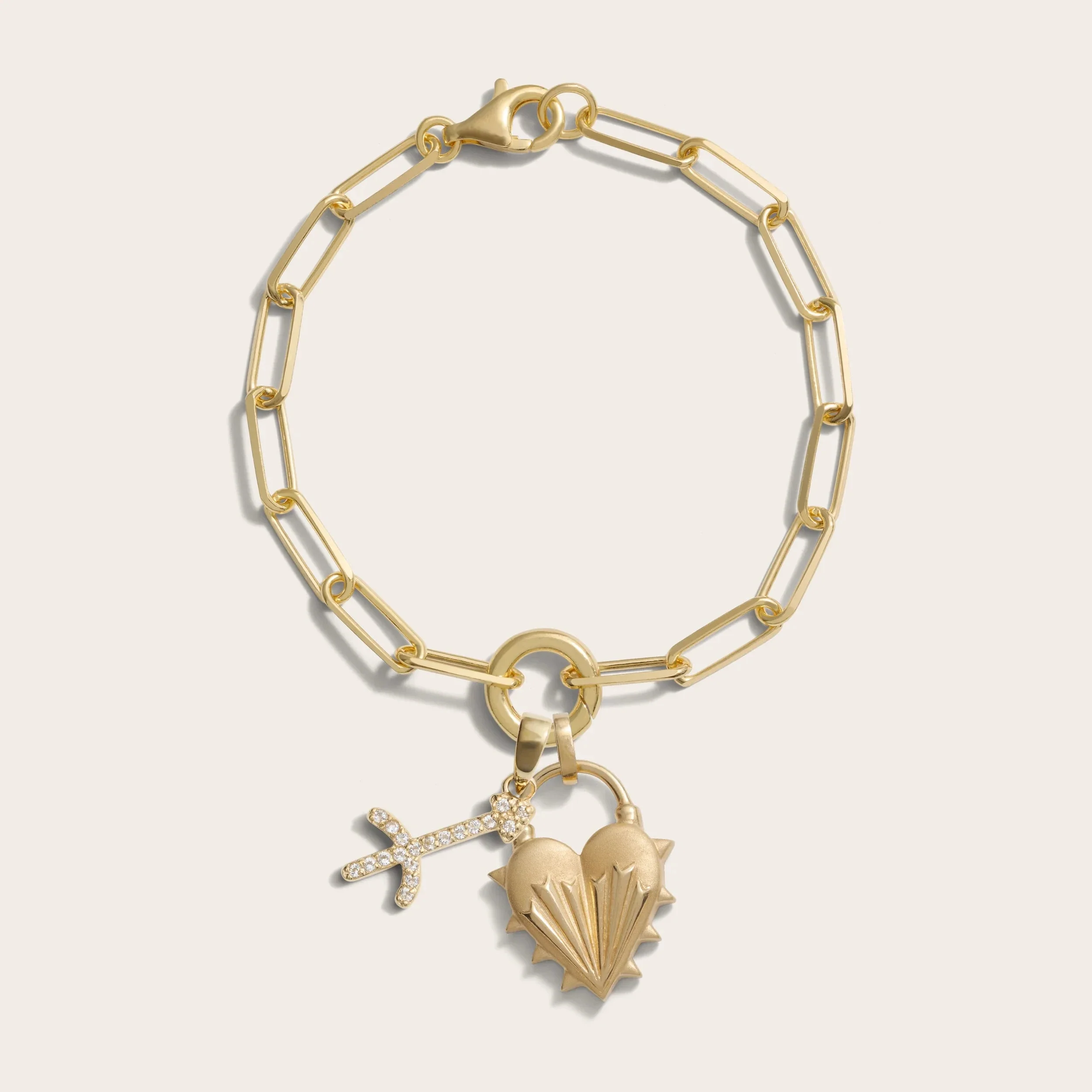 Spiked Heart Zodiac Charm Bracelet - Image 11