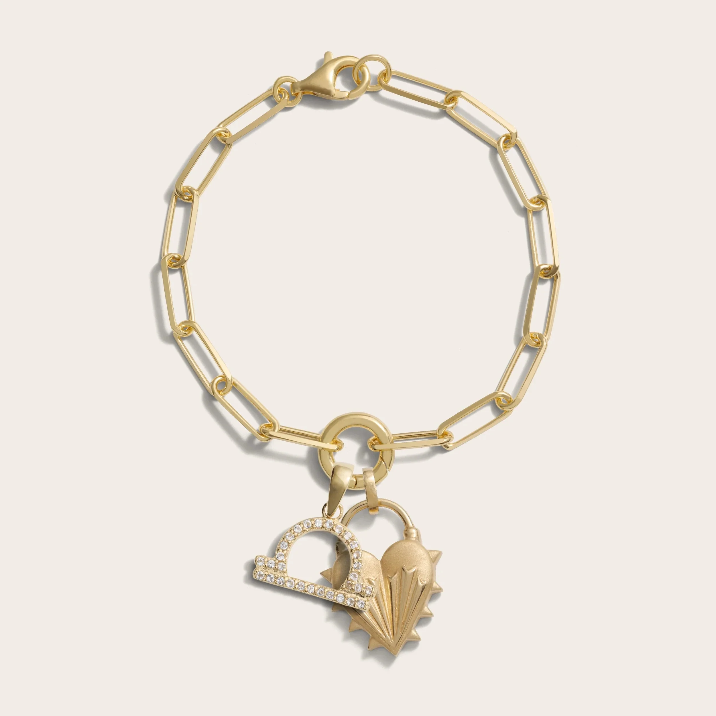 Spiked Heart Zodiac Charm Bracelet - Image 13