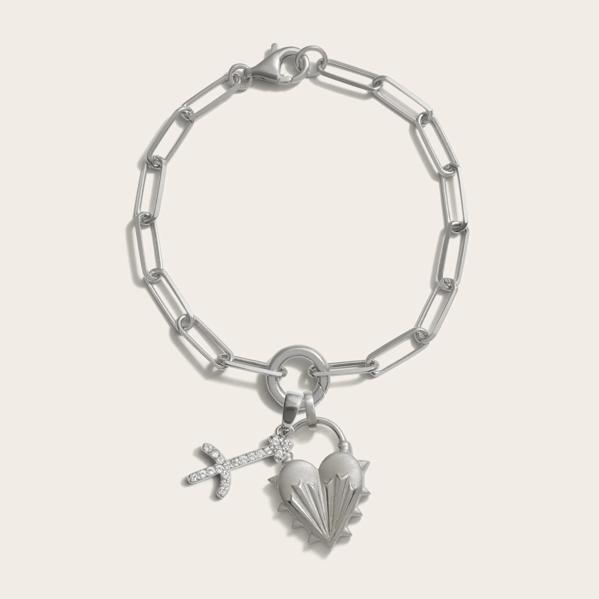 Spiked Heart Zodiac Charm Bracelet - Image 14
