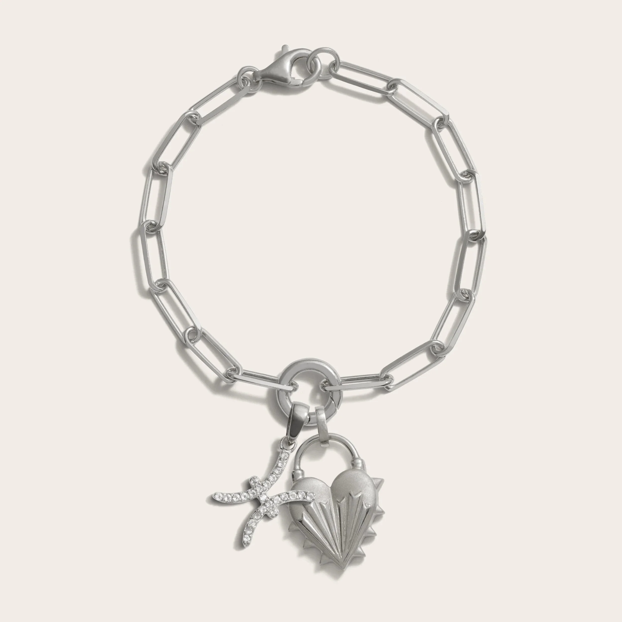 Spiked Heart Zodiac Charm Bracelet - Image 16