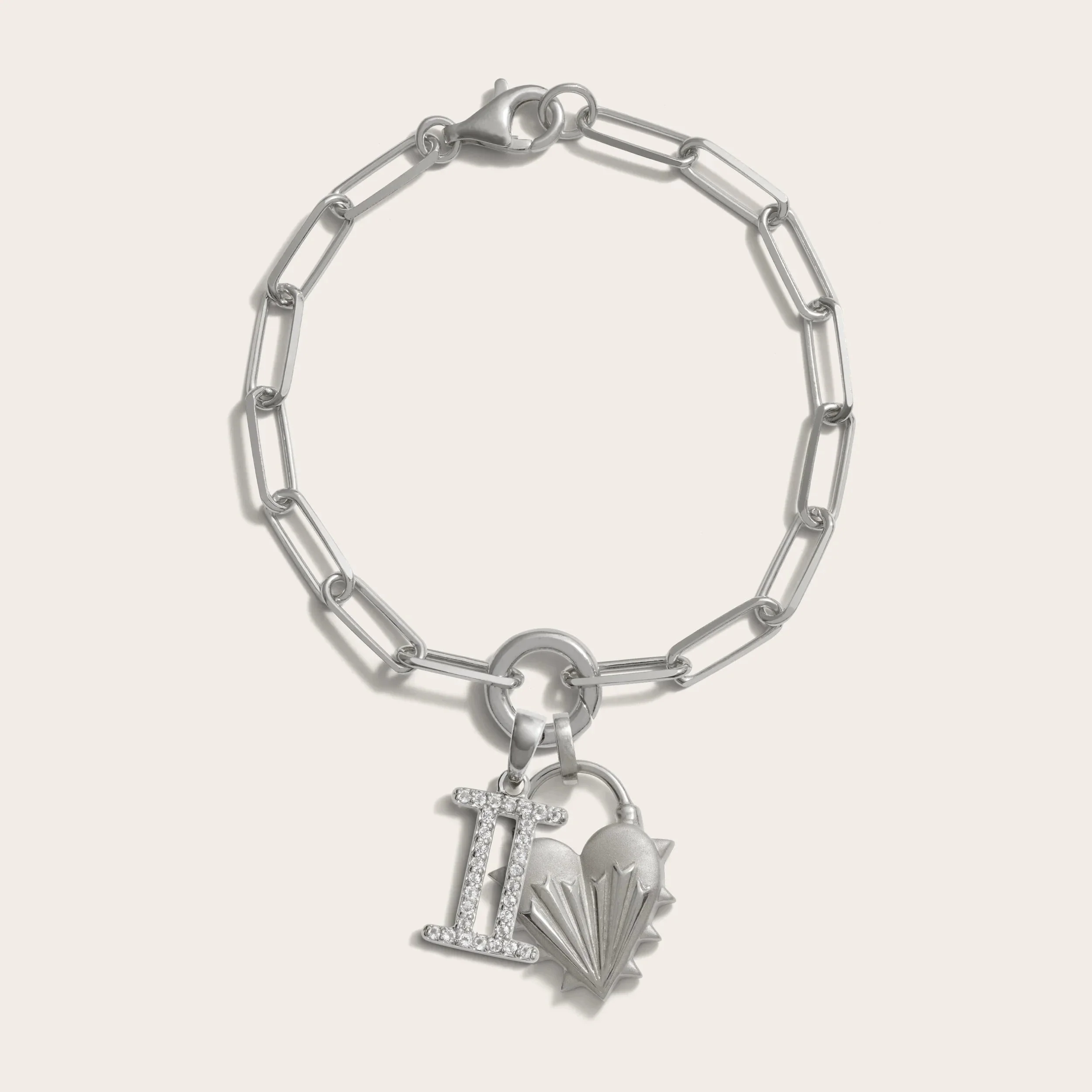 Spiked Heart Zodiac Charm Bracelet - Image 17