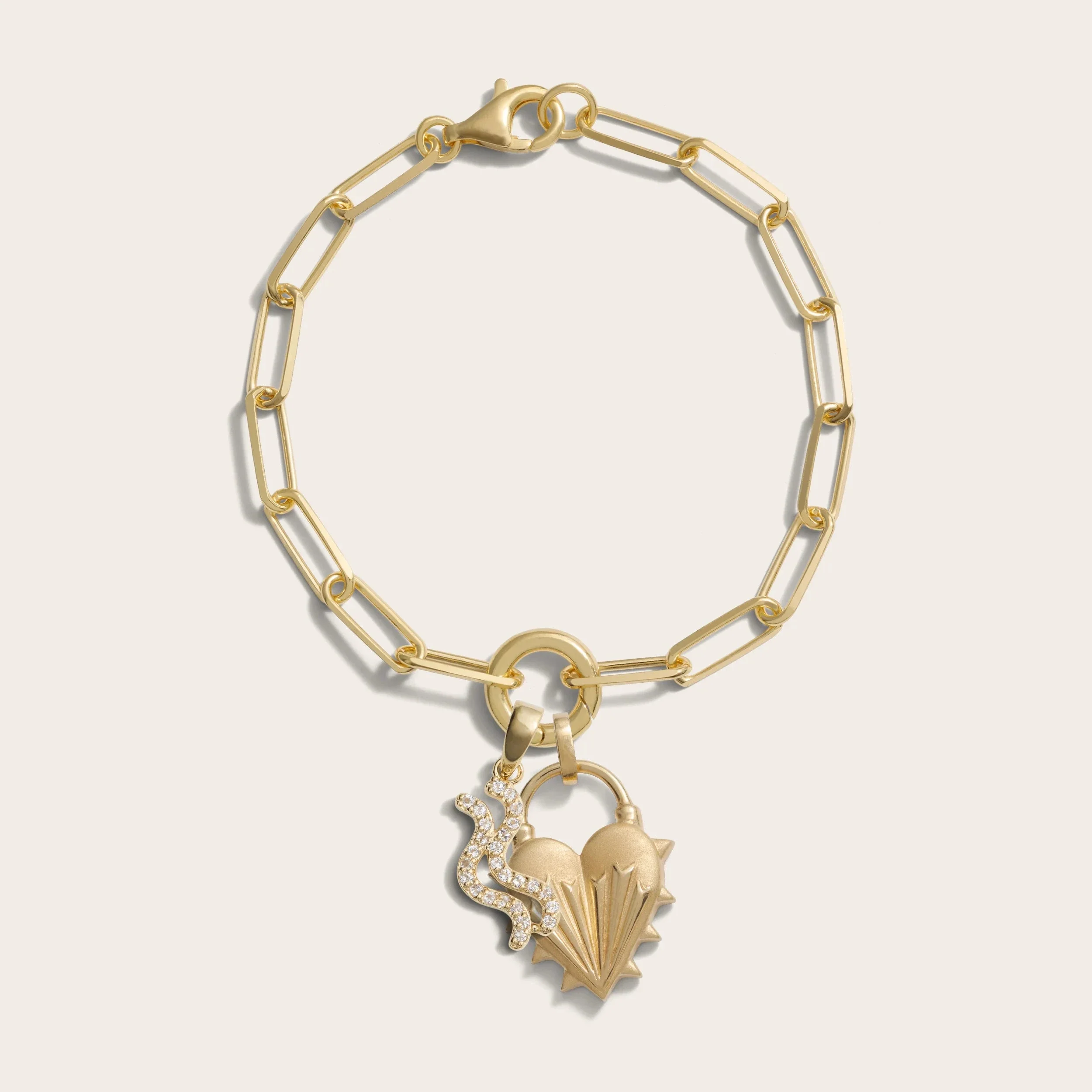 Spiked Heart Zodiac Charm Bracelet - Image 19