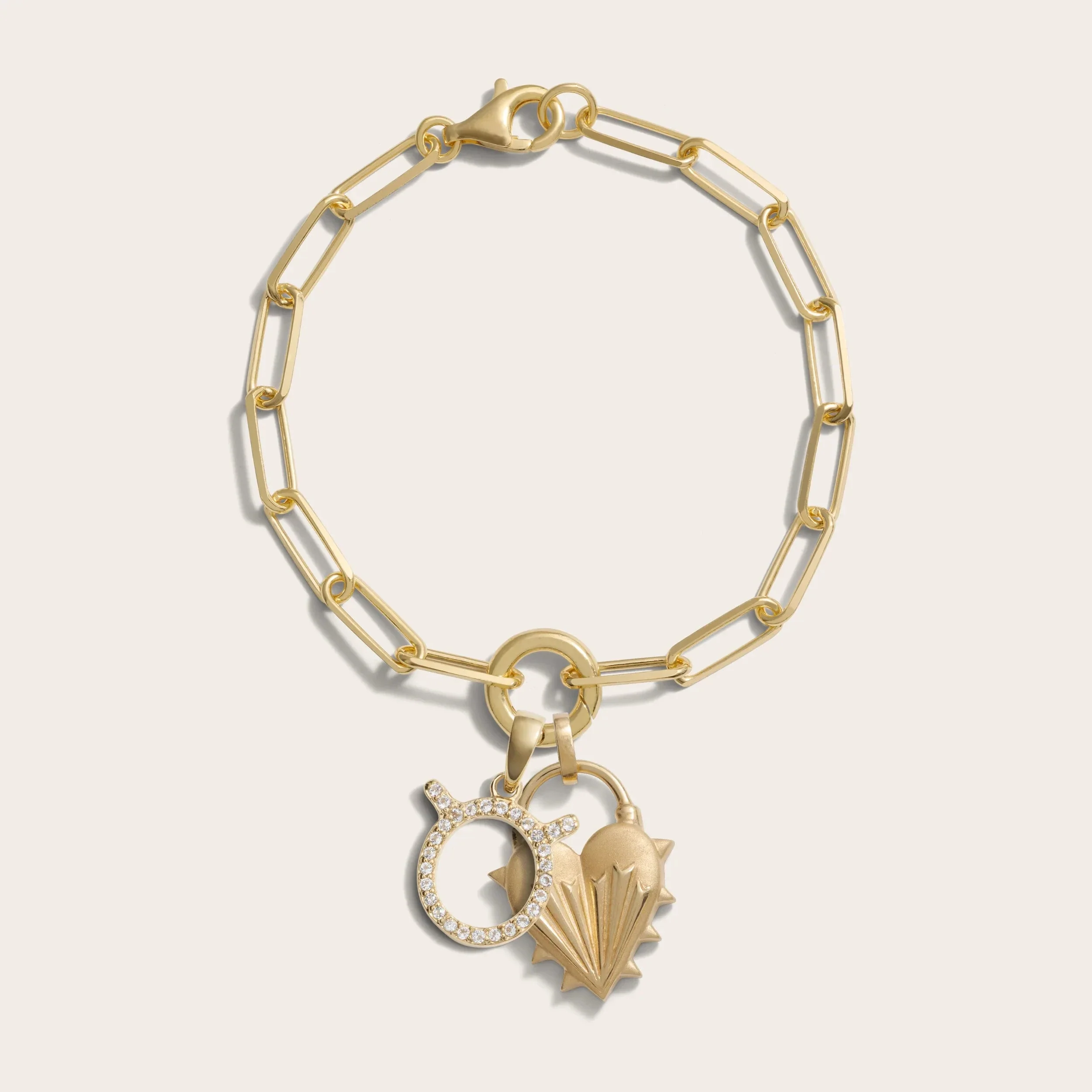 Spiked Heart Zodiac Charm Bracelet - Image 21