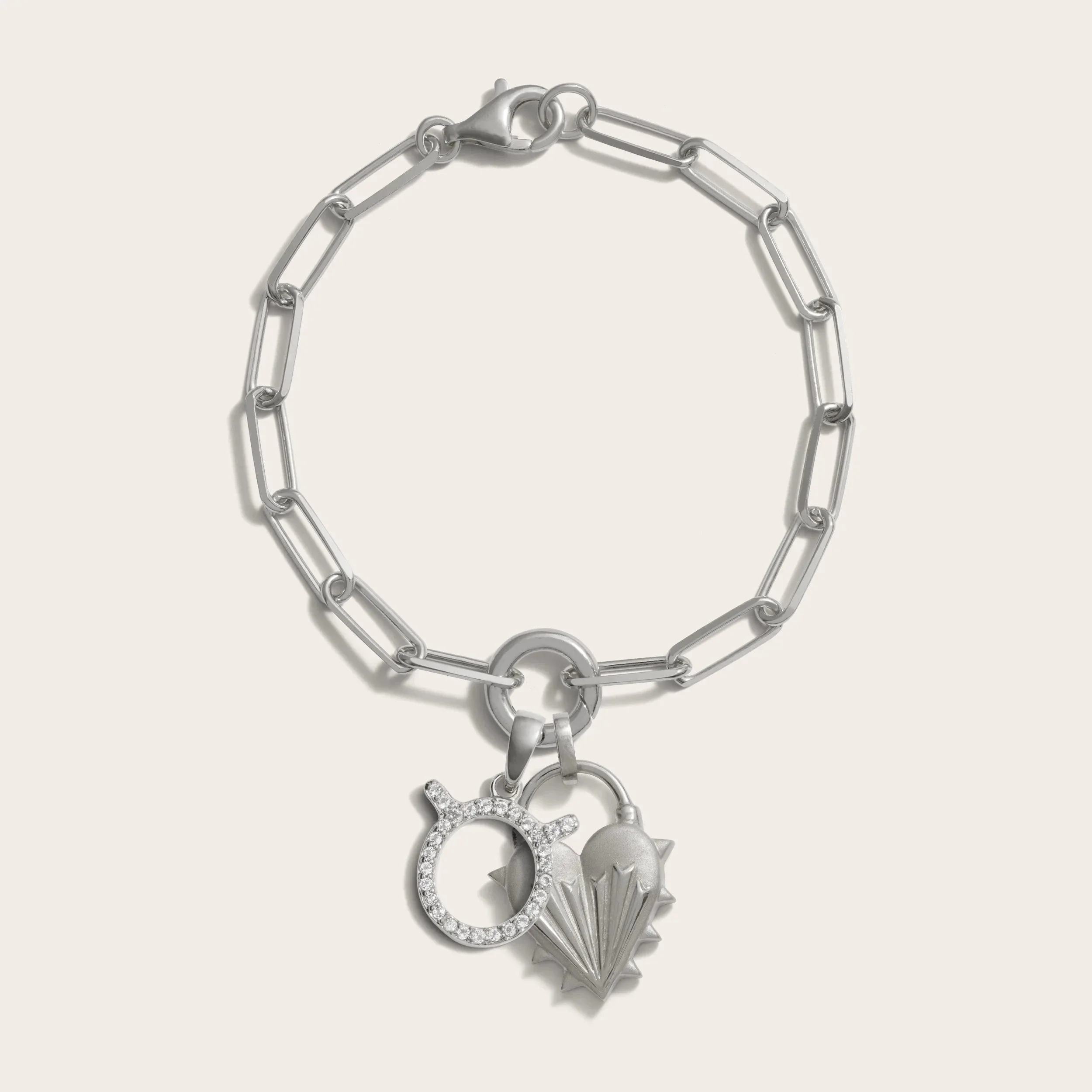 Spiked Heart Zodiac Charm Bracelet - Image 22