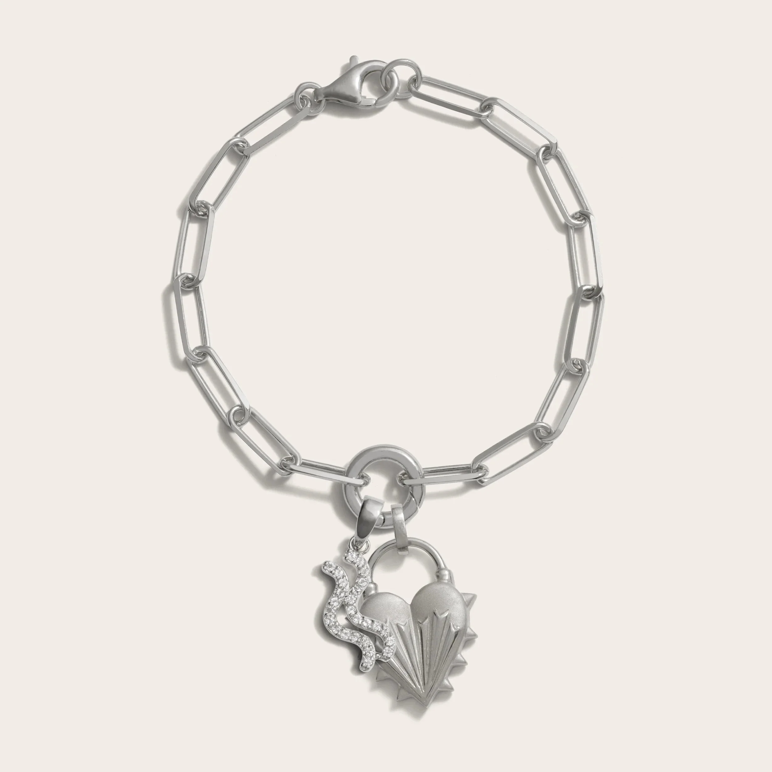 Spiked Heart Zodiac Charm Bracelet - Image 23
