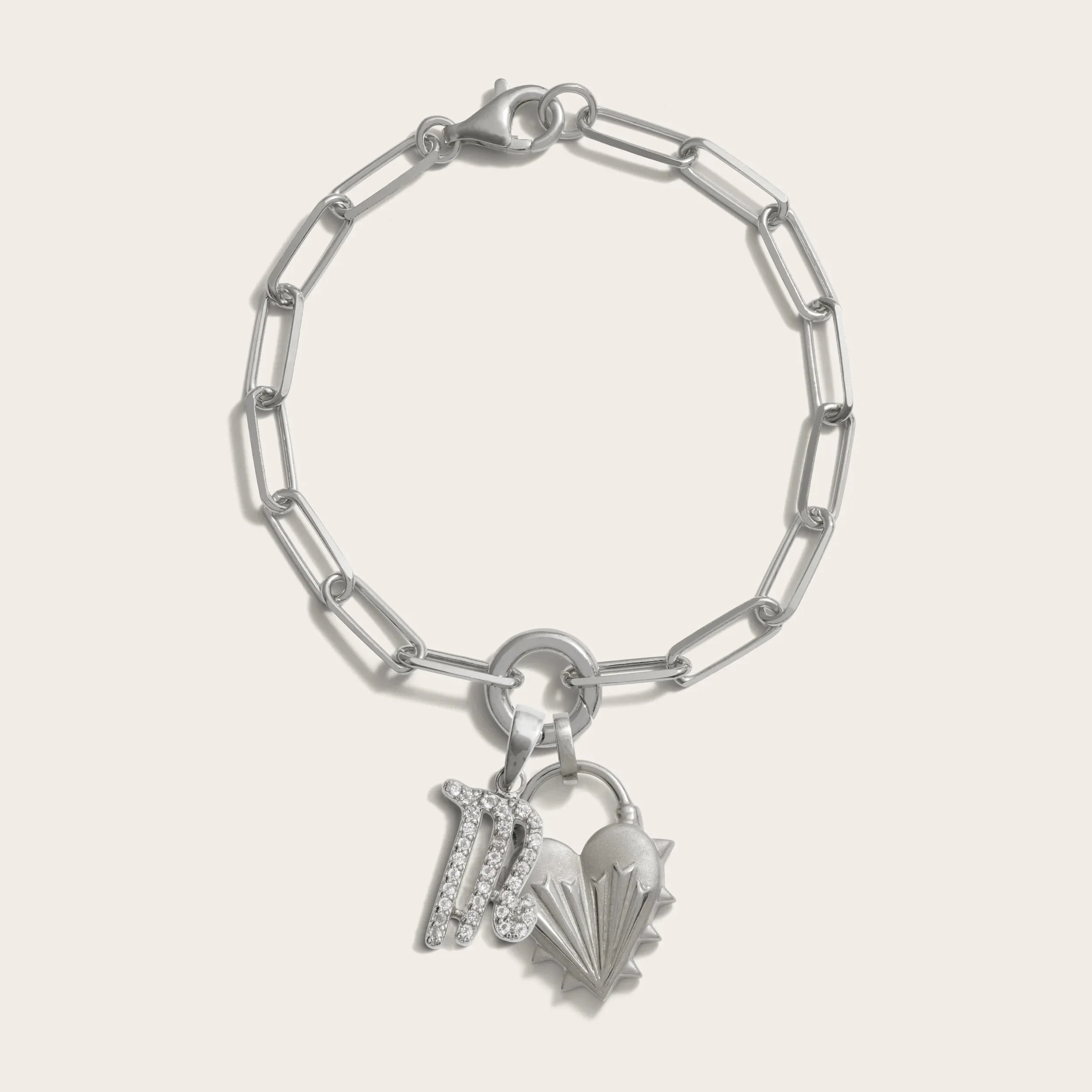 Spiked Heart Zodiac Charm Bracelet - Image 24