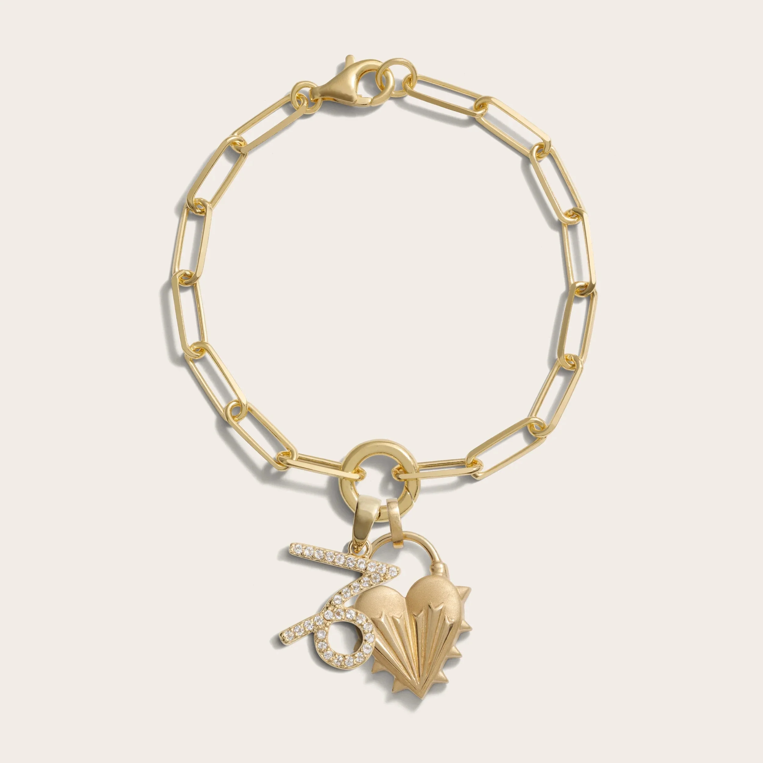 Spiked Heart Zodiac Charm Bracelet - Image 7