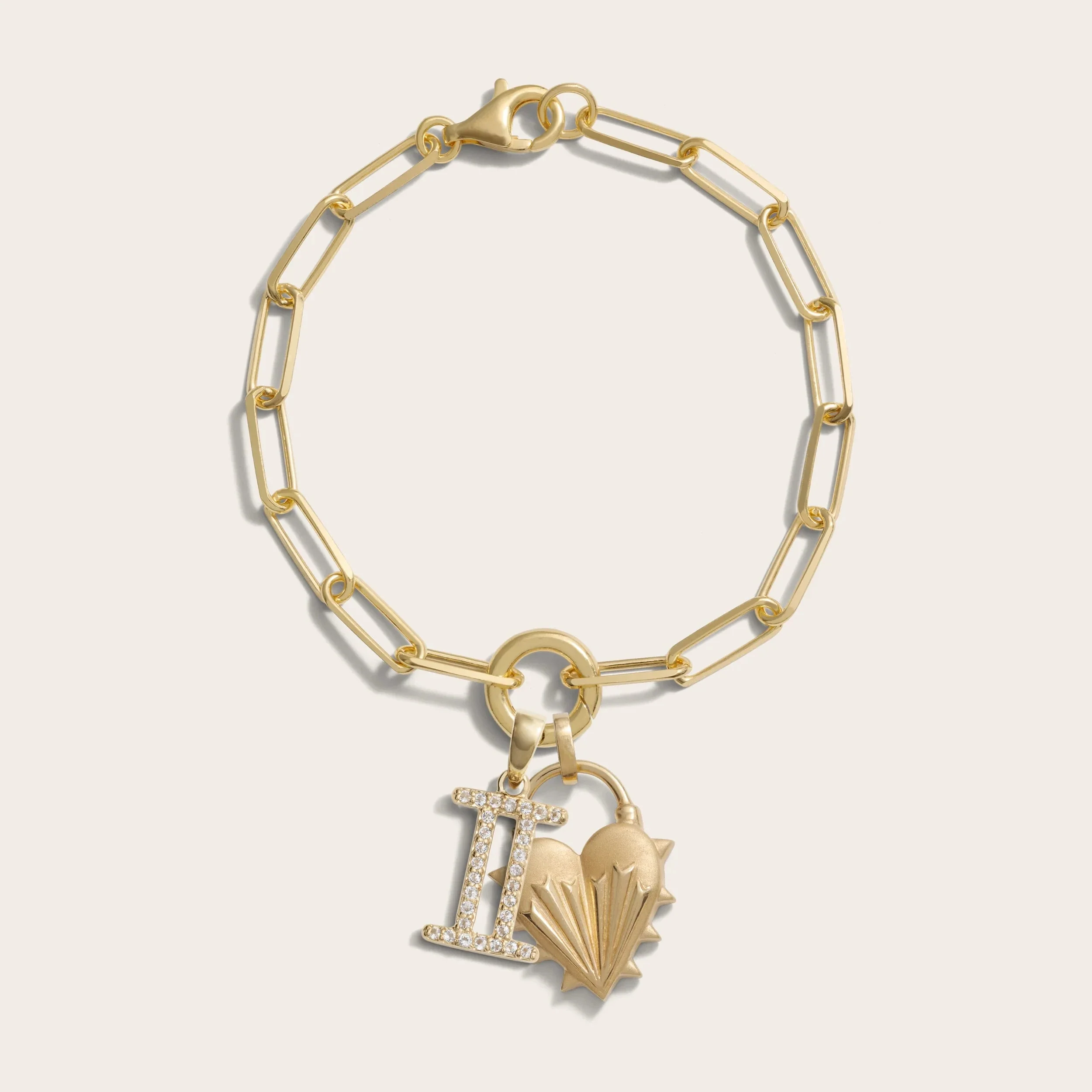 Spiked Heart Zodiac Charm Bracelet - Image 8