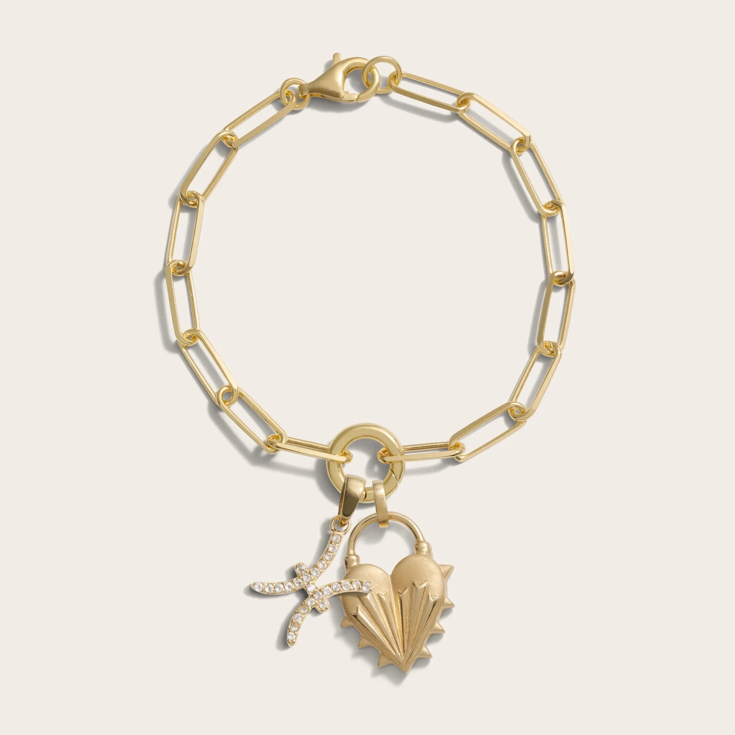Spiked Heart Zodiac Charm Bracelet - Image 9