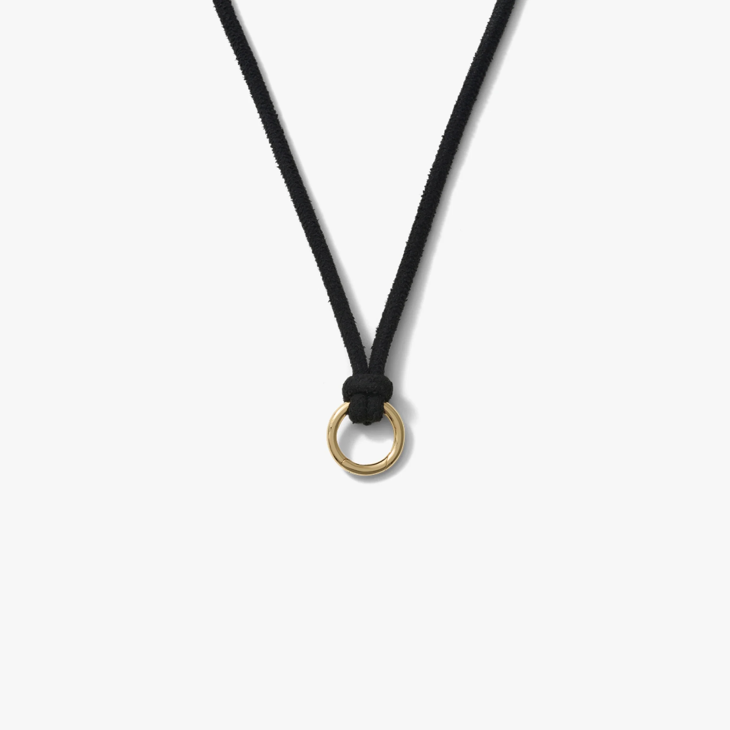 Suede Cord Charm Collector Necklace