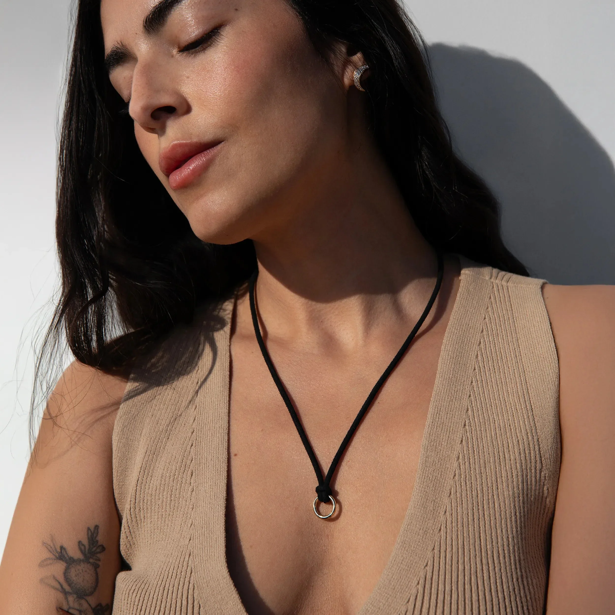 Suede Cord Charm Collector Necklace - Image 3