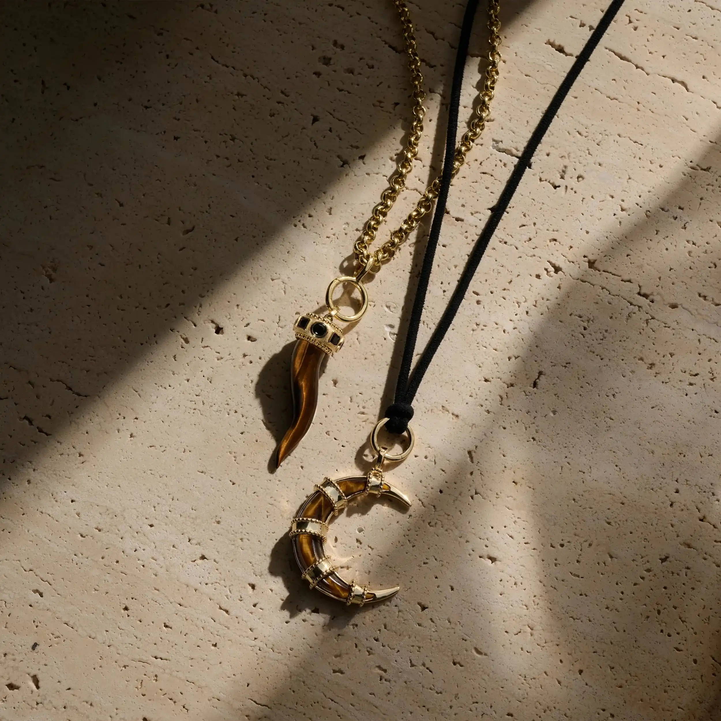 Suede Cord Charm Collector Necklace - Image 6