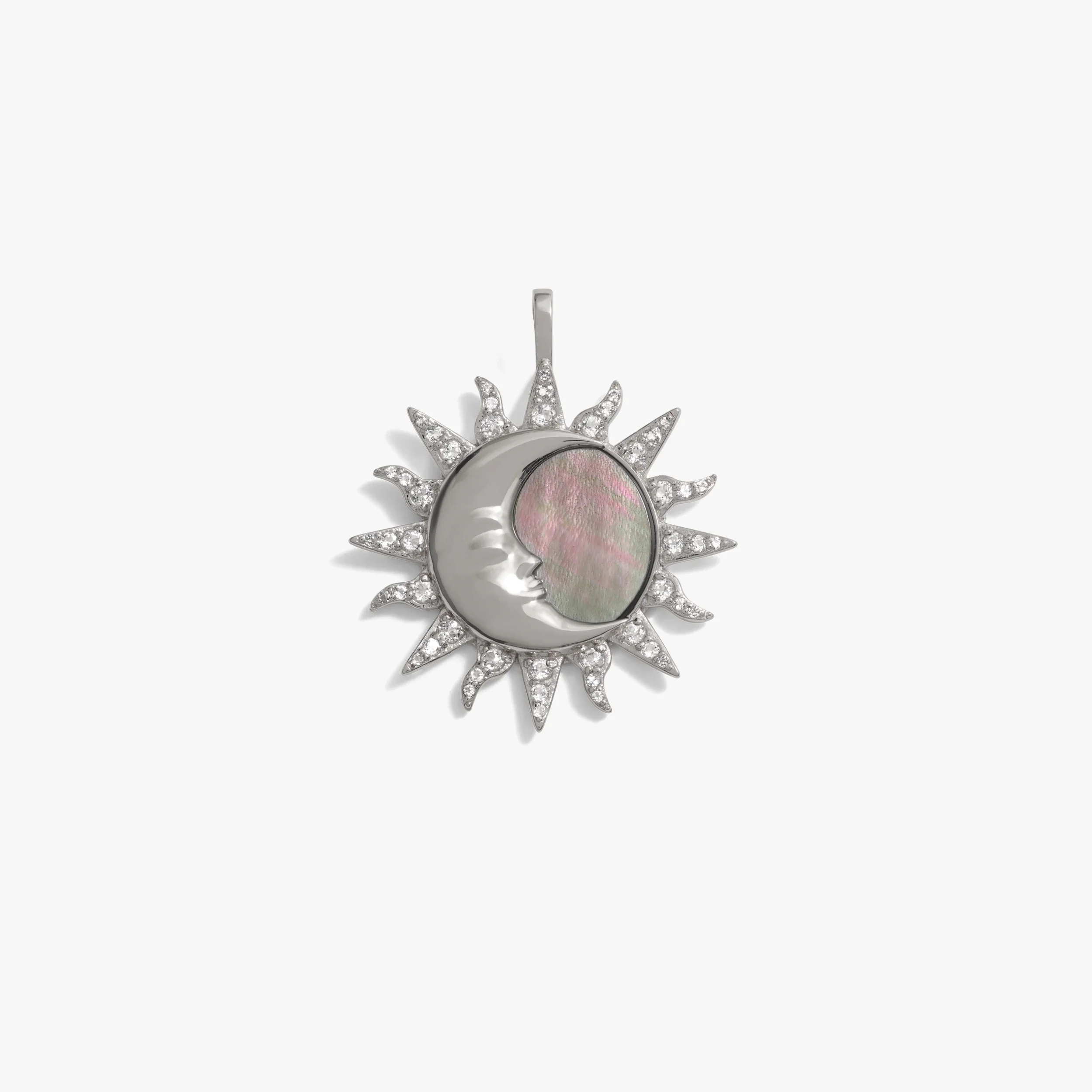 Sun & Moon Black Mother of Pearl Amulet - Image 7