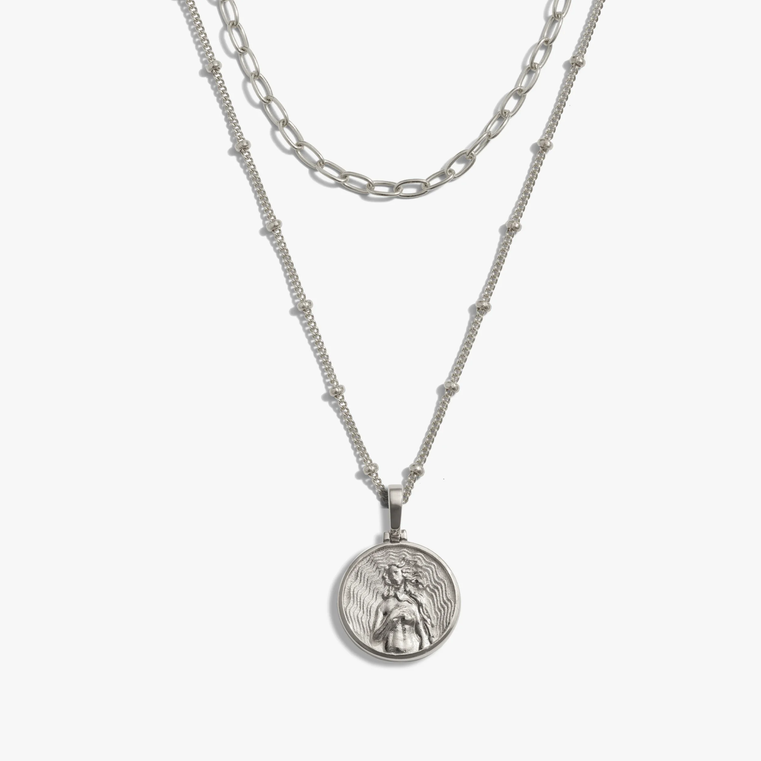 Mini Aphrodite + Delicate Paperclip Necklace Set - Image 3