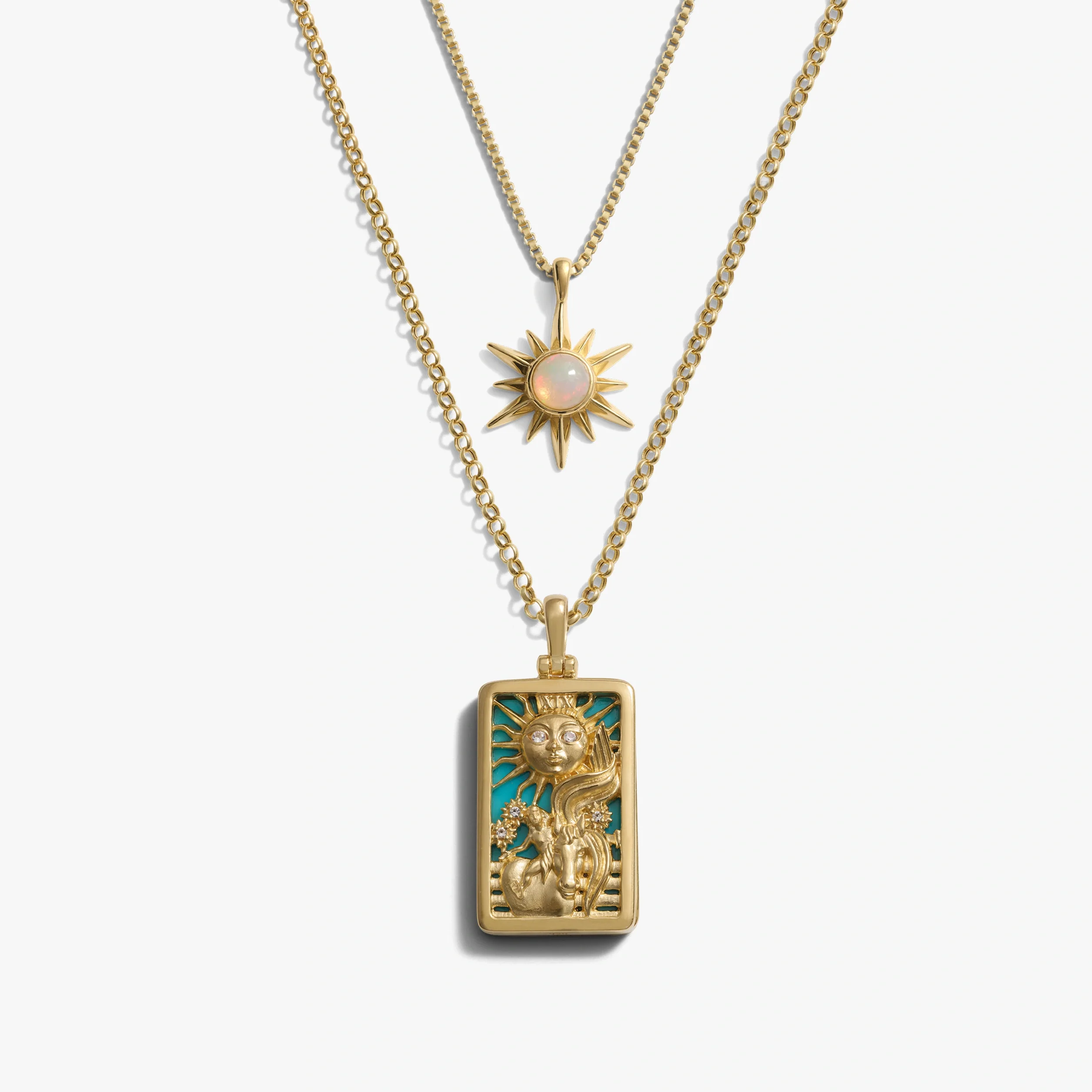 The Sun Tarot Necklace Set