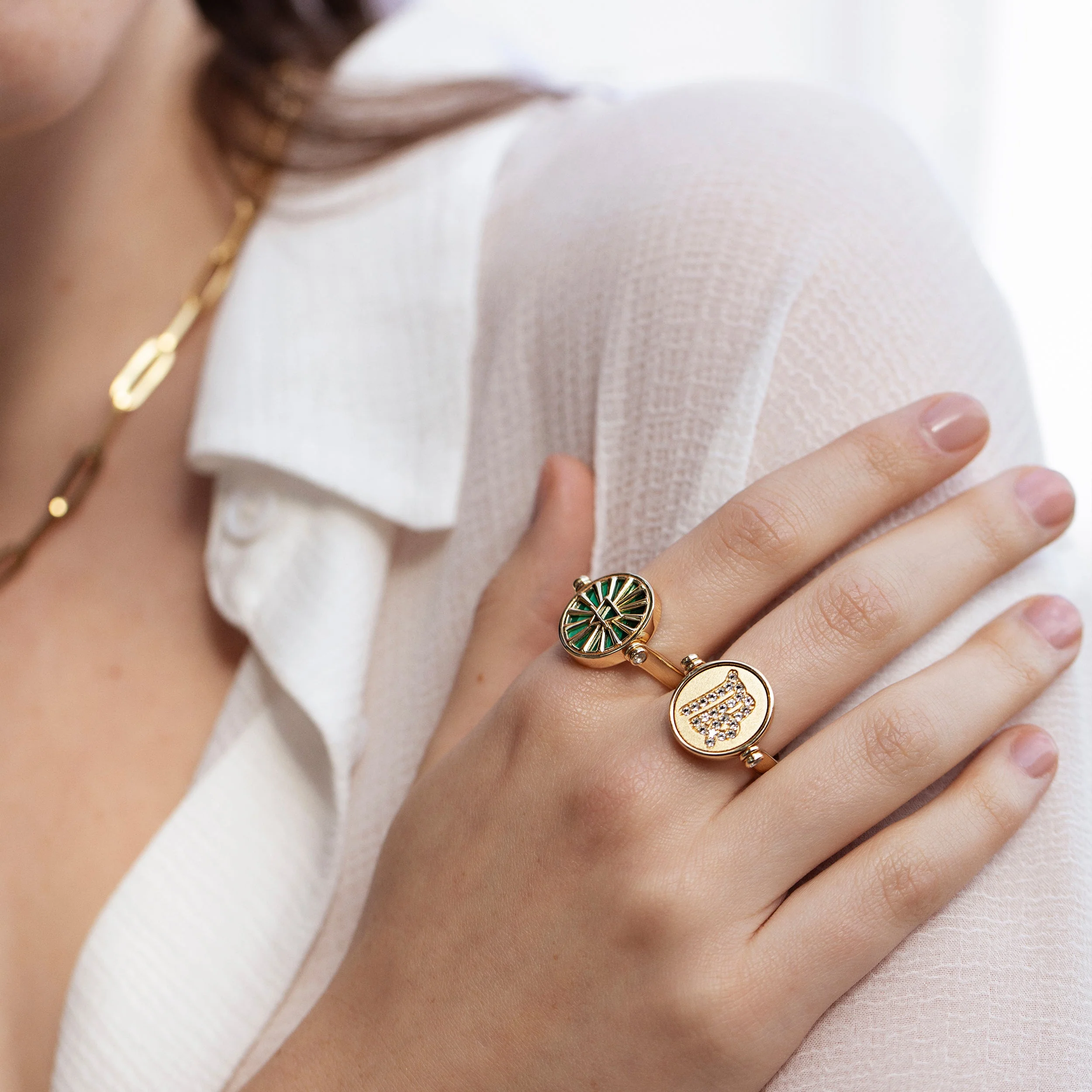 Capricorn & Earth Flip Ring - Image 2